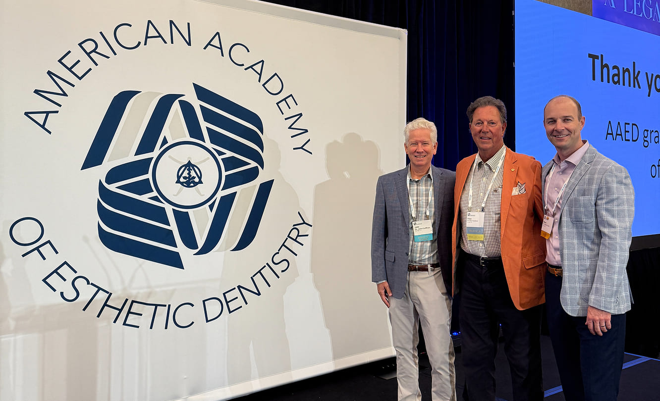 Dr. Nordland, Dr. Hutton, and Dr. Lofthus at the American Academy of Esthetic Dentistry